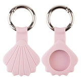Apple AirTag Silikone Cover m. 3D Design - inkl. Nøglering - Lyserød Muslingeskal