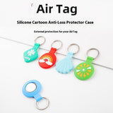 Apple AirTag 1. & 2. Gen. Silikone Cover m. 3D Design - inkl. Nøglering - Blå Muslingeskal