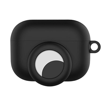 Apple Airpods Pro Cover m. AirTag Holder og Karabinhage - Sort