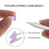 Apple Pencil 1 & 2. Gen Pen Tip Cover 8 Stk. i Lilla / Grøn / Rød / Orange