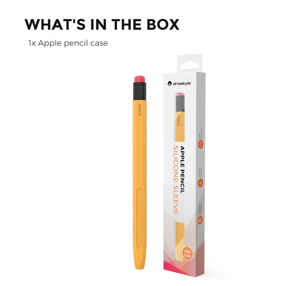 Apple Pencil 2 Gen. Fleksibelt Silikone Blyant Cover - Orange