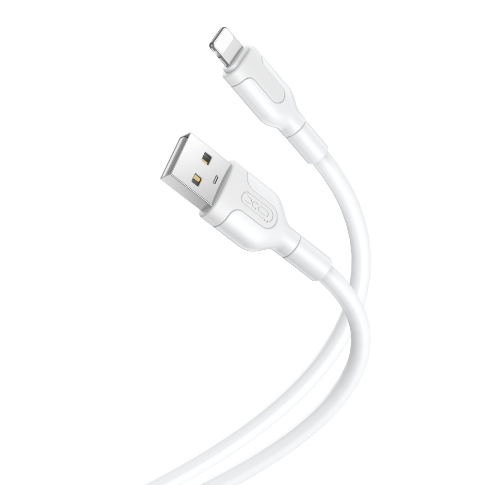 XO 10W USB-A til Lightning Kabel 1m - Hvid