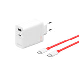 Vægoplader m. USB-C til USB-C Kabel - OnePlus - 120W - USB-C / USB-A - Hvid