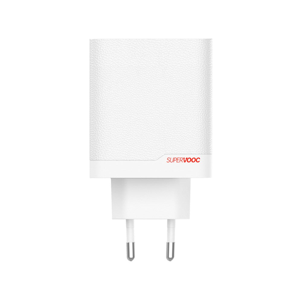 Vægoplader m. USB-C til USB-C Kabel - OnePlus - 120W - USB-C / USB-A - Hvid
