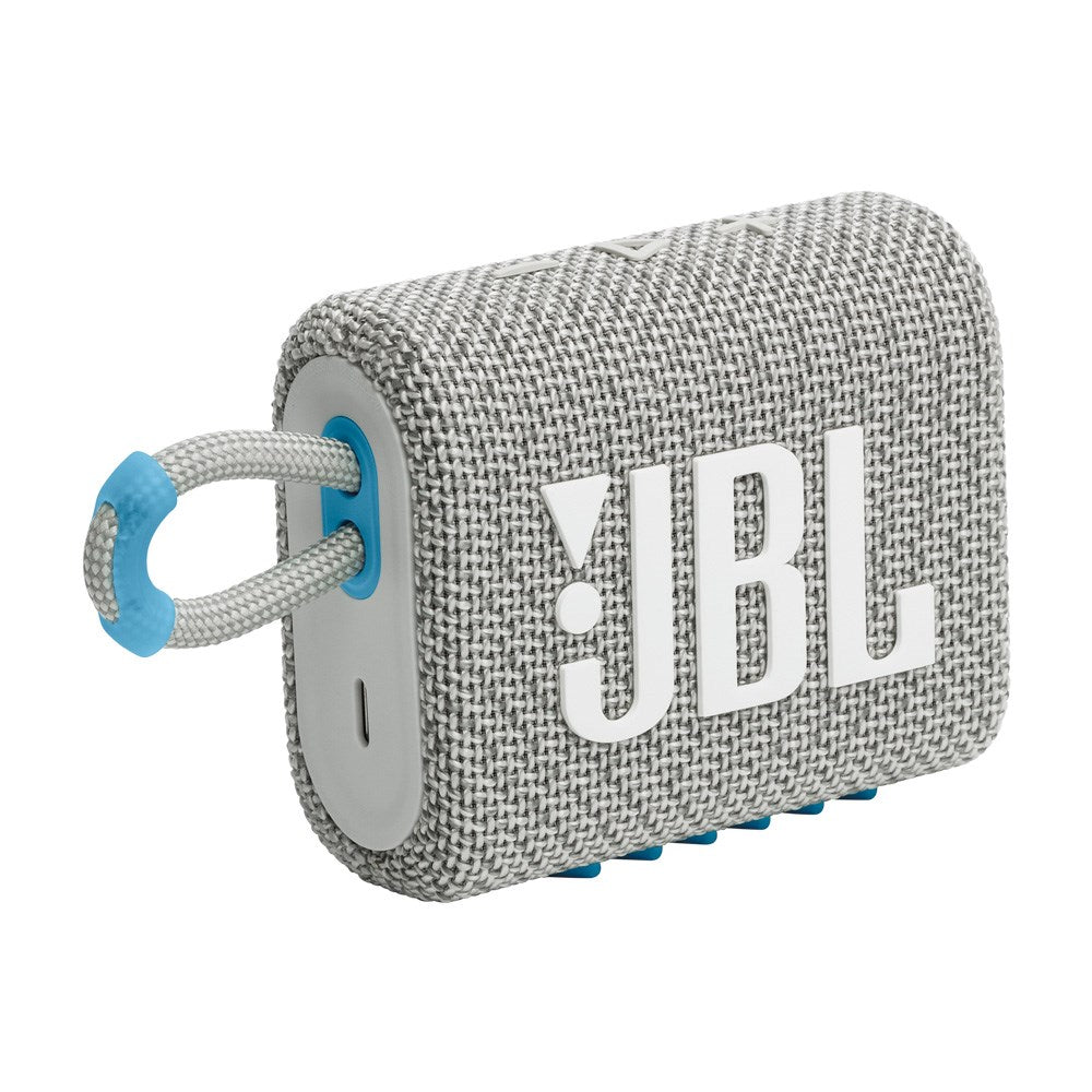 JBL Go 3 Eco Trådløs Bluetooth Højtaler m. Strop - Hvid