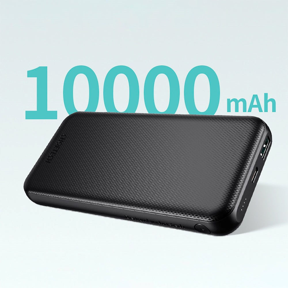 Choetch Powerbank 20W m. USB-A / USB-C (PD) 10.000 mAh - Sort