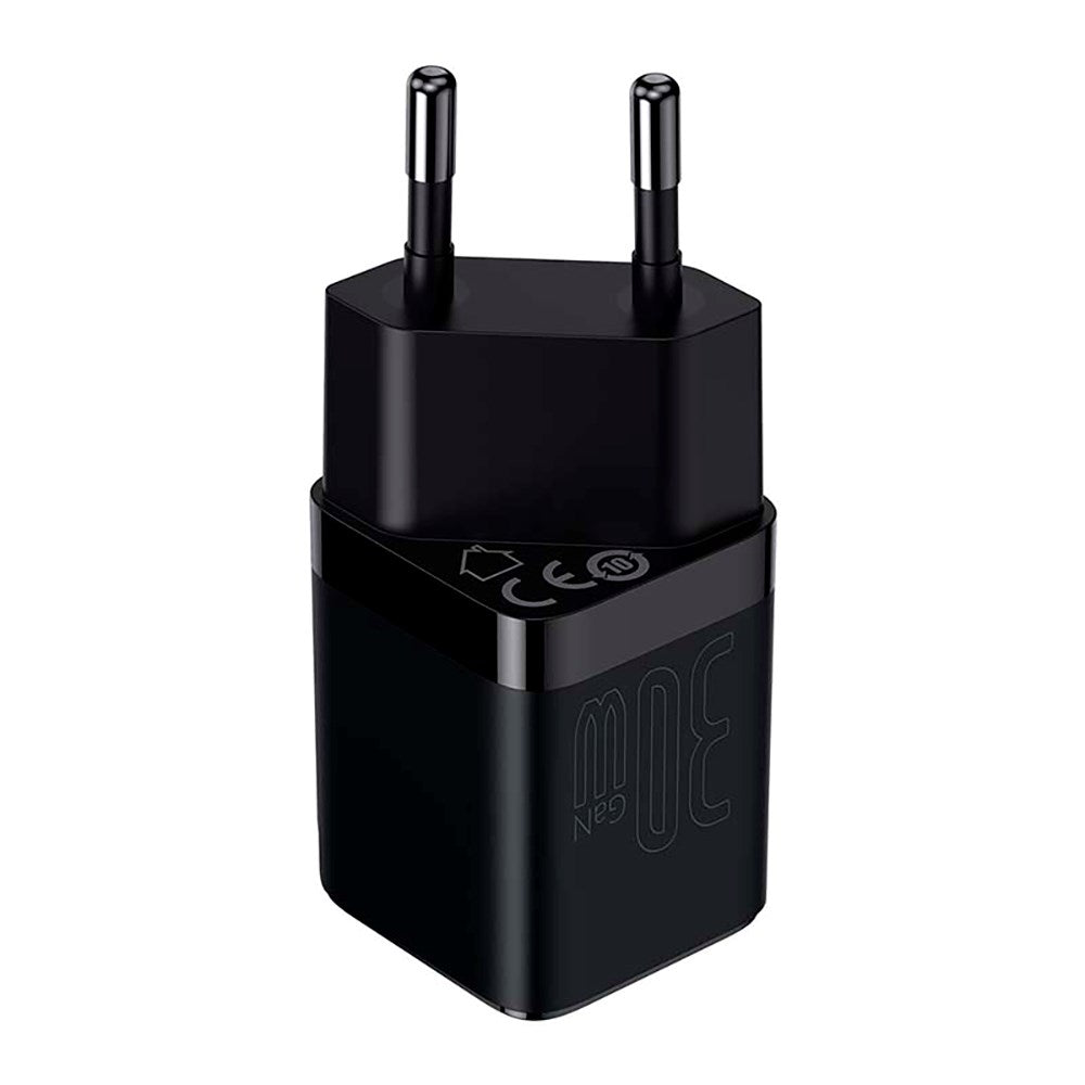 Baseus Vægoplader GAN3 30W Fast Charger m. USB-C - Sort