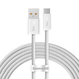 Baseus Dynamic Series 100W USB-A til USB-C Kabel - 2m - Hvid