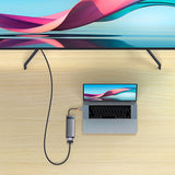 Baseus 7-i-1 USB-C Multiport Adapter - 3 x USB-A 1 x USB-C 1 x HDMI 1 x VGA 1 x RJ45 - Grå