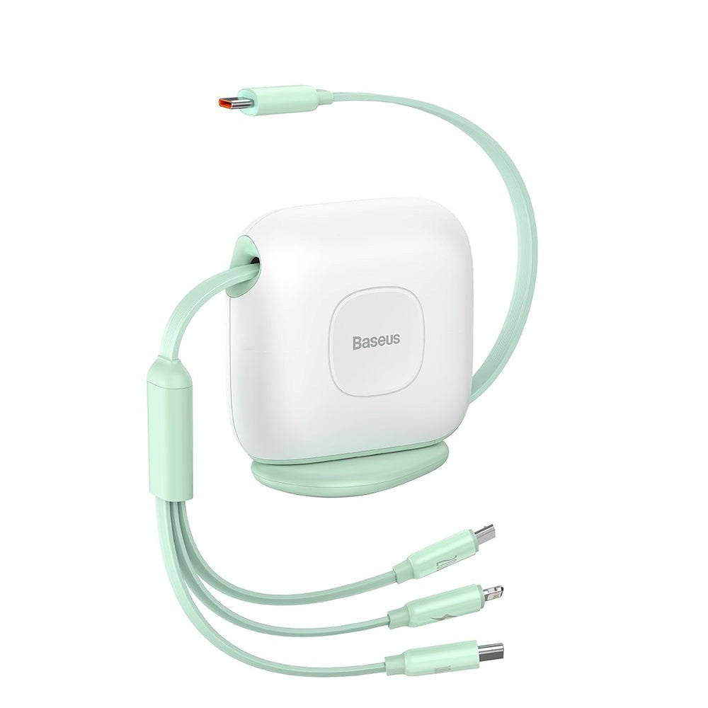 3-i-1 Multi Kabel Baseus USB-C til USB-C, Micro USB og Lightning - Grøn