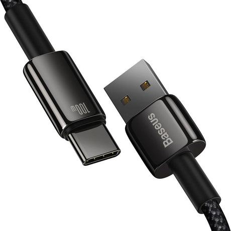 Baseus USB-A til USB-C Kabel m. 100W - 480Mb/s - 1m - Sort