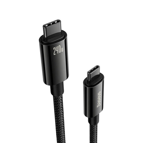 Baseus USB-C til USB-C Kabel m. 240W - 480Mb/s - 1m - Sort