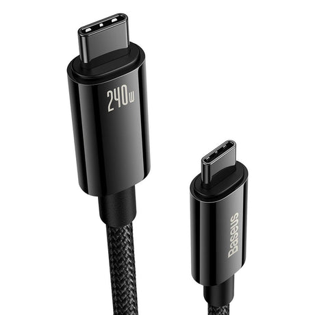 Baseus USB-C til USB-C Kabel m. 240W - 480Mb/s - 2m - Sort