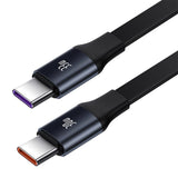 Baseus 33W Biloplader m. 2 x Udtrækkeligt USB-C Kabel - Sort