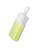 Baseus Popsicle Powerbank - 5200mAh - 20W - Integreret Lightning Kabel - Hvid / Grøn