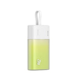 Baseus Popsicle Powerbank - 5200mAh - 20W - Integreret Lightning Kabel - Hvid / Grøn