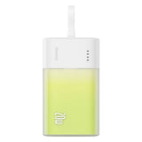 Baseus Popsicle Powerbank - 5200mAh - 20W - Integreret Lightning Kabel - Hvid / Grøn