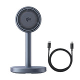 Baseus Orbit 2 Pro 2-i-1 Mobilholder med 20W Trådløs Opladning - MagSafe / Qi2 Kompatibel - Grå