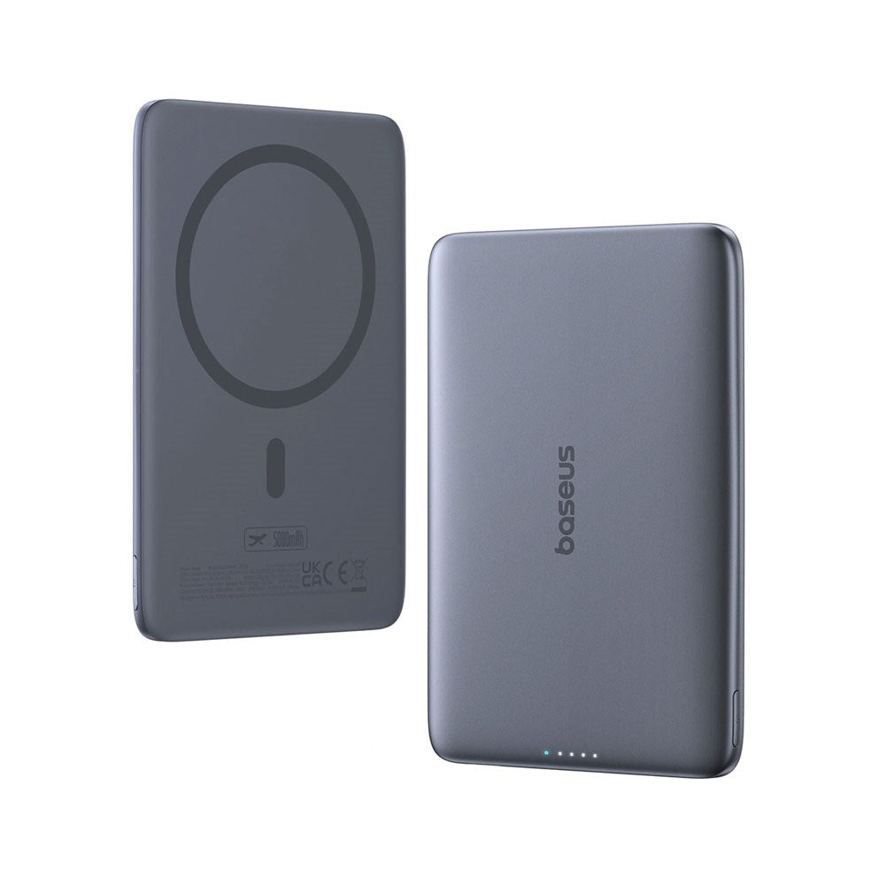 Baseus PicoGo Powerbank 5000mAh - 20W - USB-C Kabel - MagSafe Kompatibel - Grå
