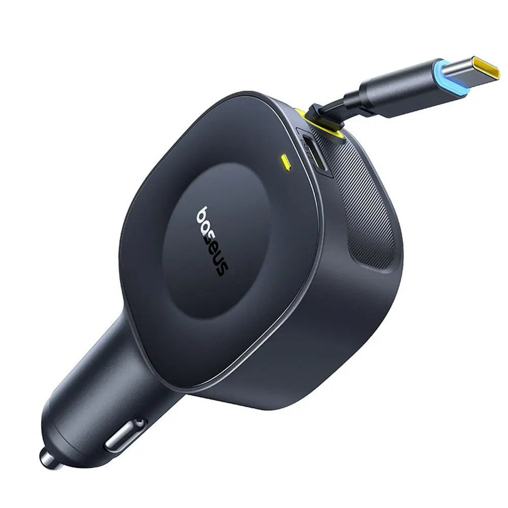 Baseus PrimeTrip VR2 Biloplader - 30W - Indbygget USB-C Kabel - 1 x USB-C Stik - Sort