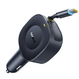 Baseus PrimeTrip VR2 Biloplader - 30W - Indbygget USB-C Kabel - 1 x USB-C Stik - Sort