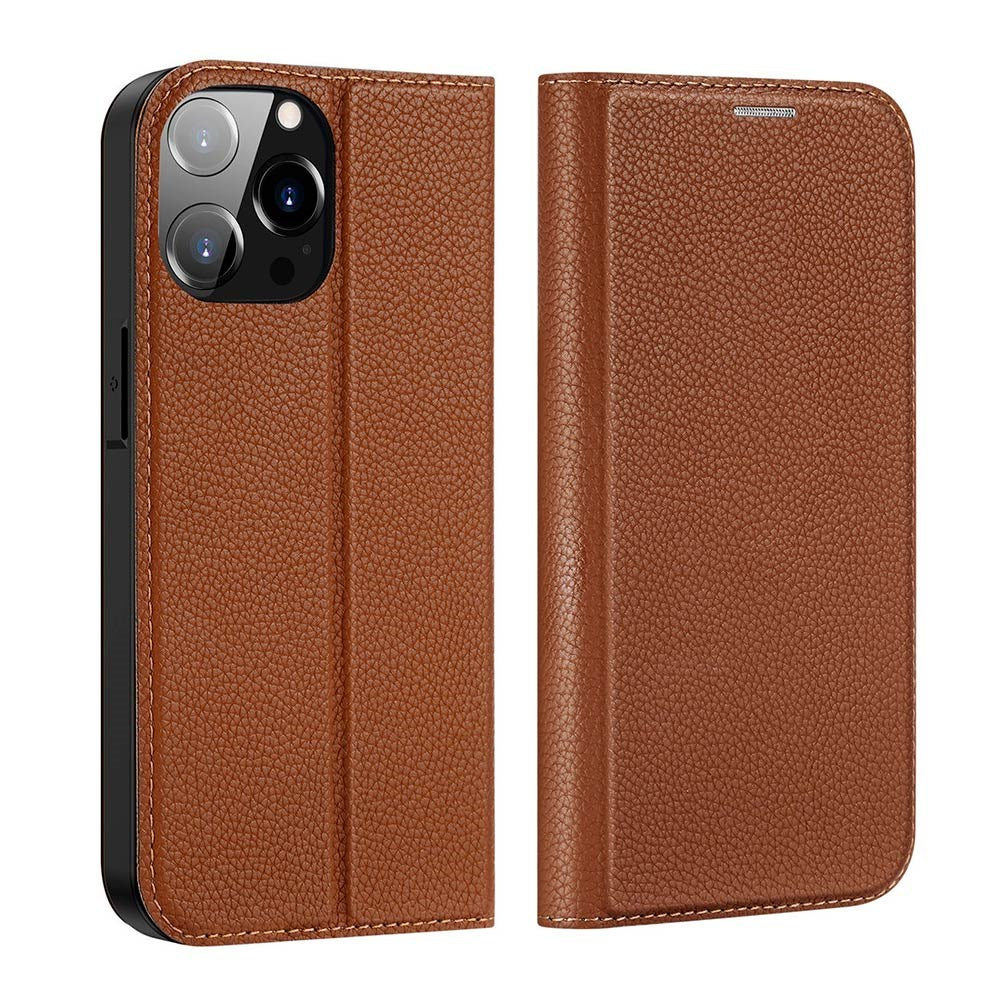 DUX DUCIS iPhone 14 Pro Skin X2 Premium Flip Cover - Brun