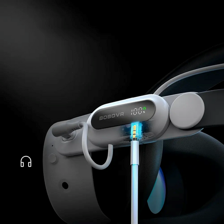 BOBOVR E3 Pro Batterirem - Meta Quest 3 / 3S - Sort / Hvid