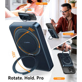 TORRAS Magnetisk 15W Power Bank 10.000mAh m. Ståfunktion - Sort