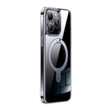 TORRAS iPhone 15 Pro UPRO Ostand Mobil Cover m. Magnetisk Kickstand - Gennemsigtig