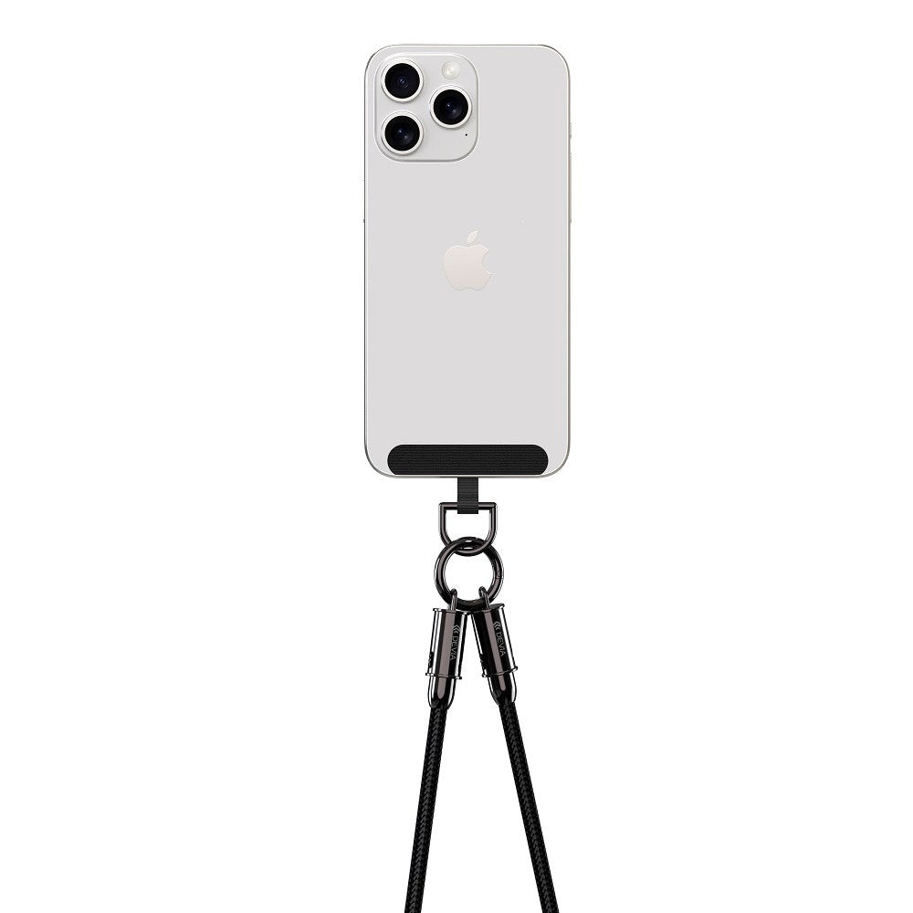 2-i-1 Mobilstrop & USB-C til USB-C Kabel - Devia - Sort