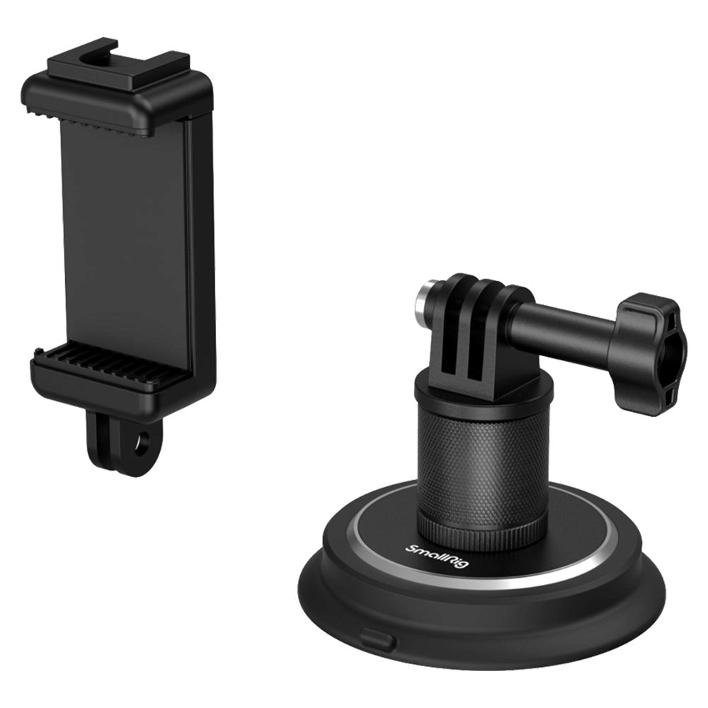 SmallRig 4347 Universal Mobil (56-86mm) & Actionkamera Holder m. Magnetisk Sugekop - Sort