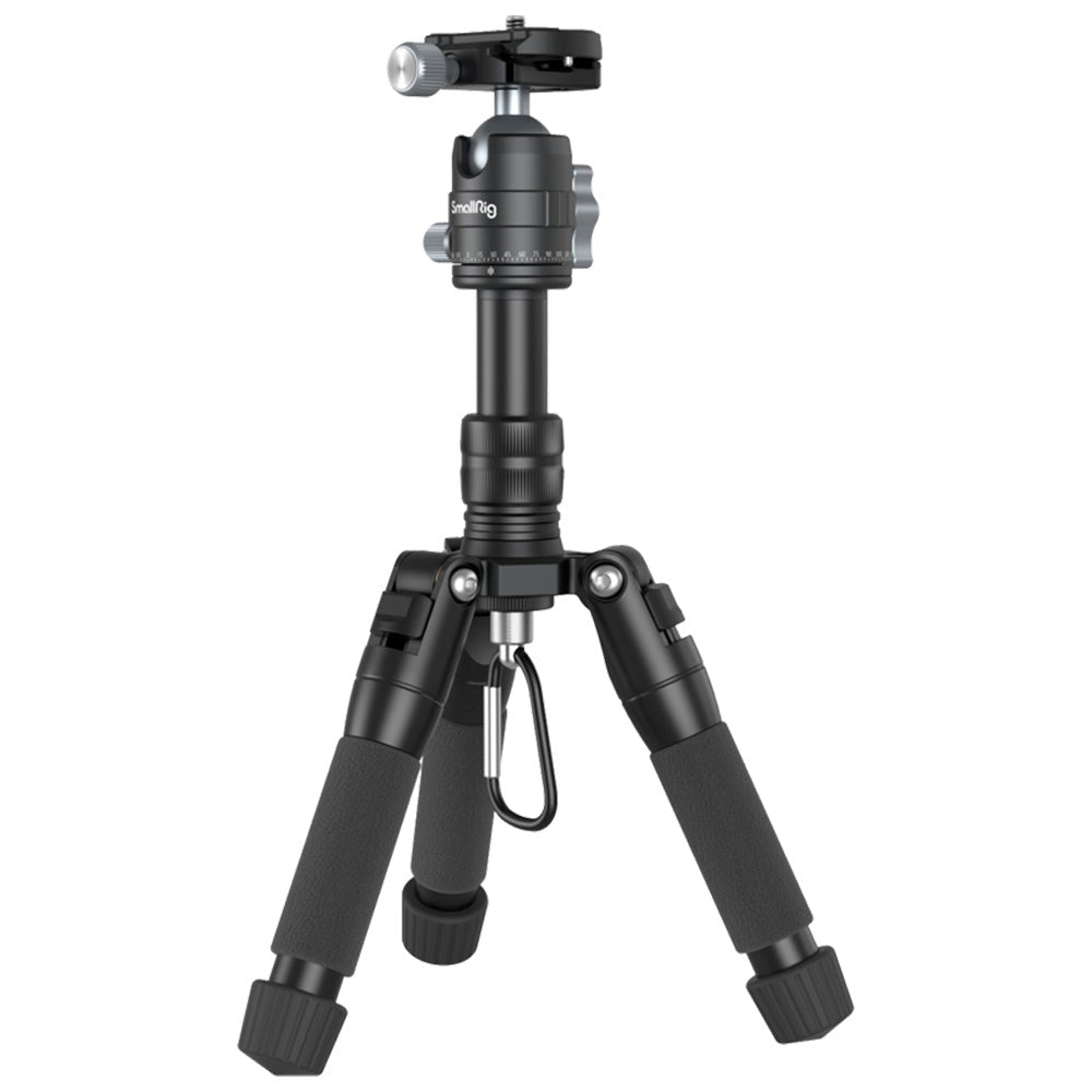 SmallRig 4289 Aluminium Mini Tripod VT-20 m. Mobil Holder & Justerbare Ben - Sort