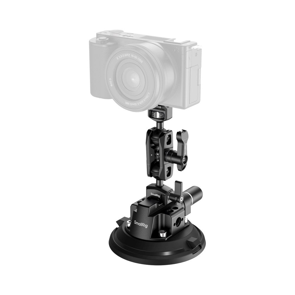 SmallRig 4236 - 4" Kamera Monteringssæt til Bil - m. Sugekop - Sort