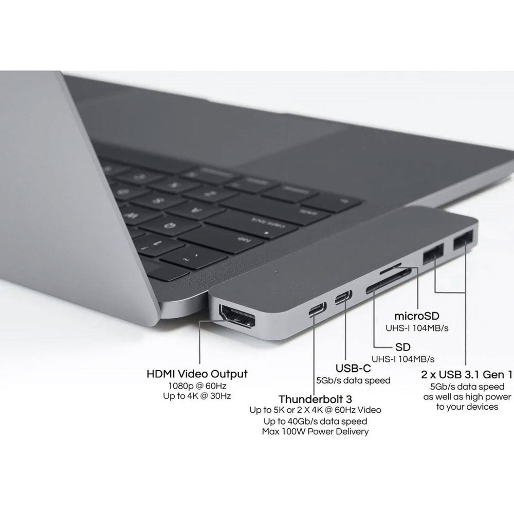Hyper HyperDrive Duo 7-i-2 Hub - USB-C - Grå