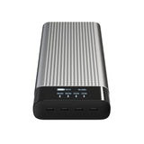 Hyper HyperJuice Powerbank 245W - 27.000mAh - 4 x USB-C - Display - Grå / Sort