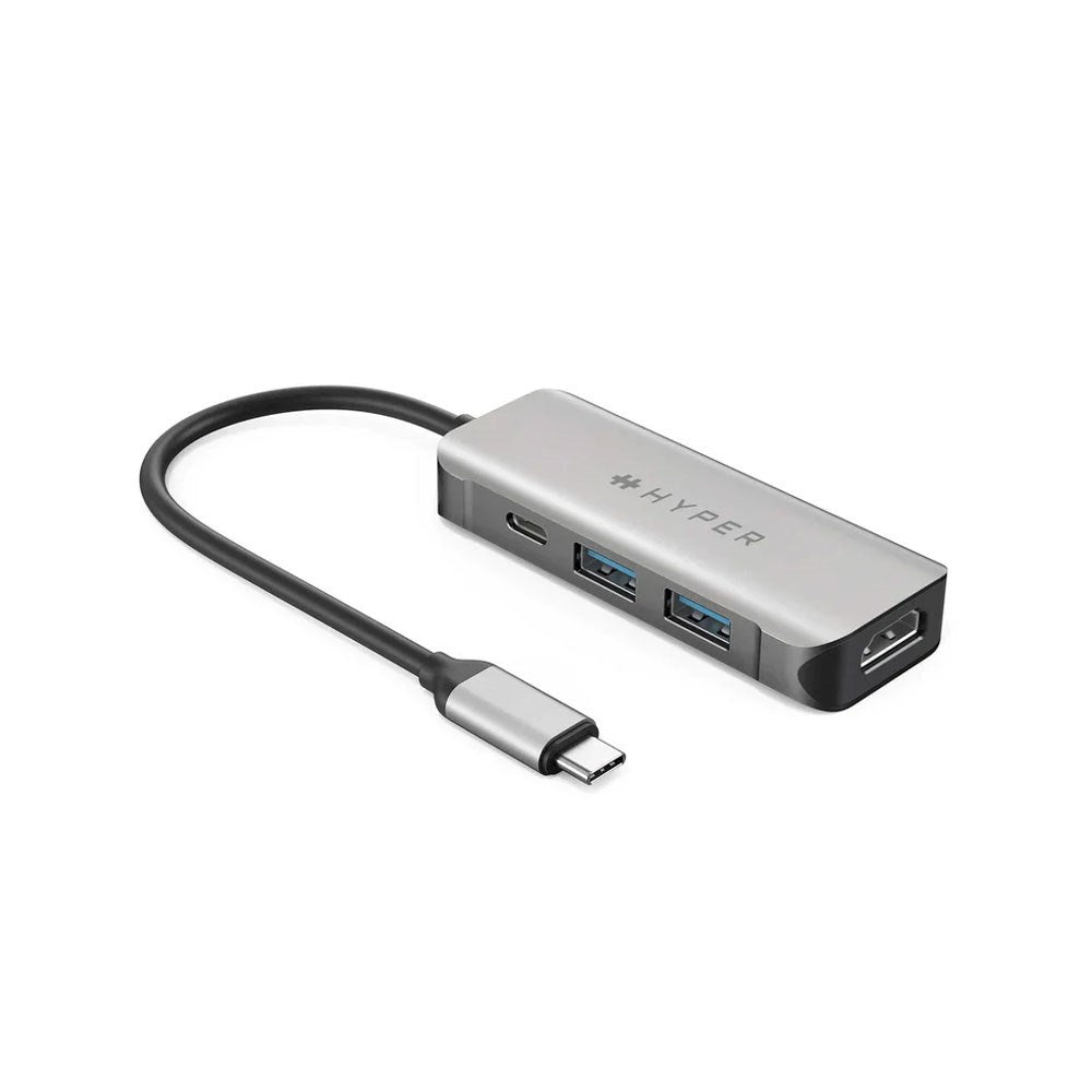 Hyper HyperDrive 4-i-1 USB-C Hub - 100W - Grå