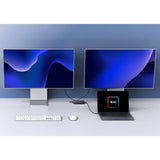 Hyper HyperDrive Ecosmart 10-i-1 USB-C Hub - 2 x USB-A 2 x USB-C 2 x HDMI 1 x Ethernet 1 x 3.5mm Jackstik 1 x SD- & MicroSD-Kort - Grå