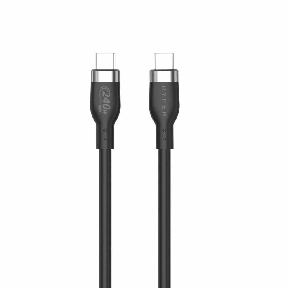 Hyper Silikone USB-C til USB-C Kabel - 2m / 240W - Sort