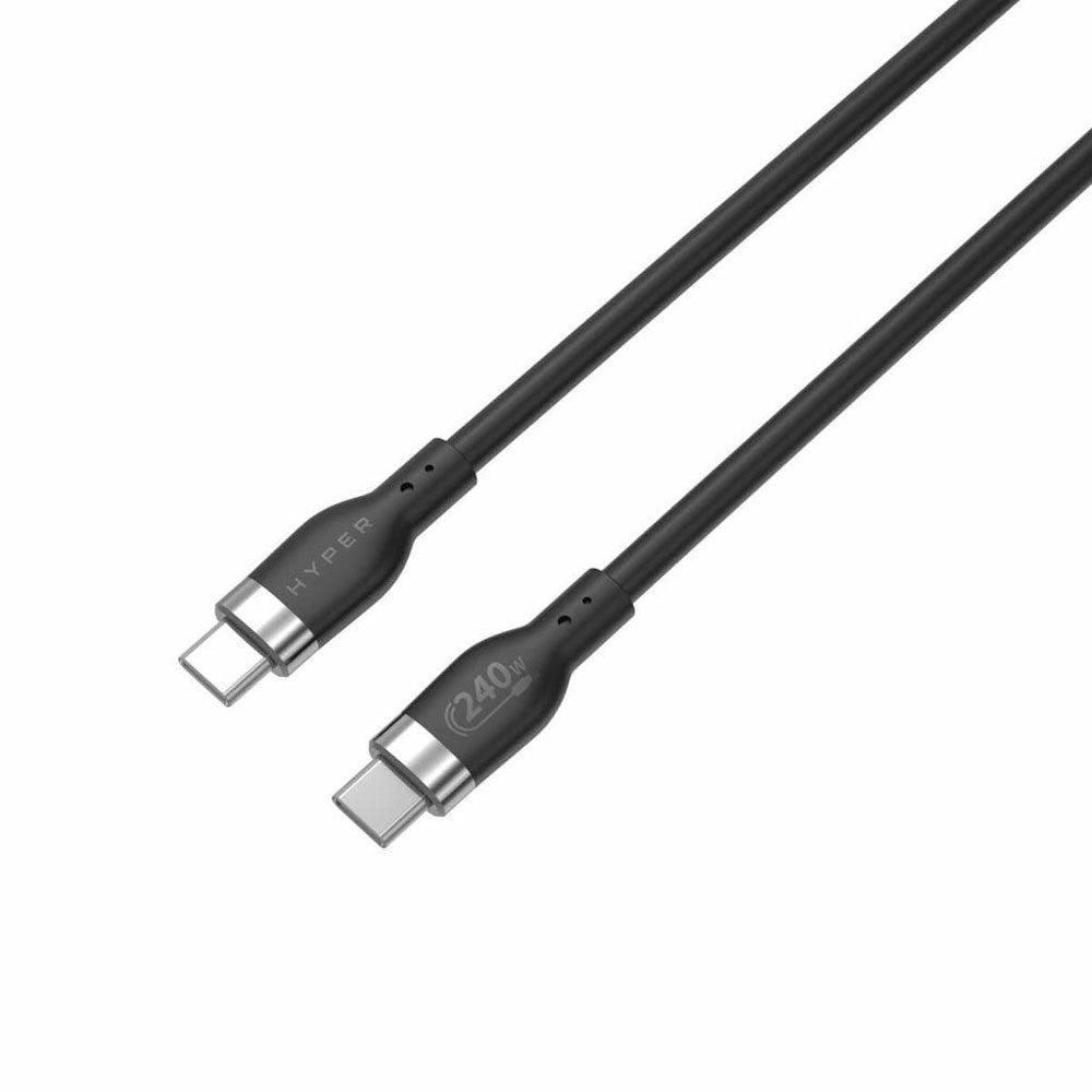 Hyper Silikone USB-C til USB-C Kabel - 2m / 240W - Sort