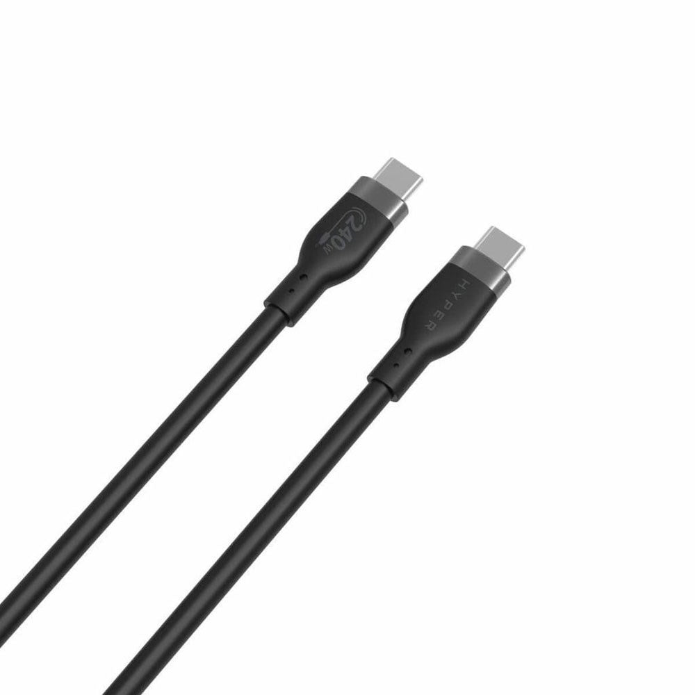 Hyper Silikone USB-C til USB-C Kabel - 2m / 240W - Sort