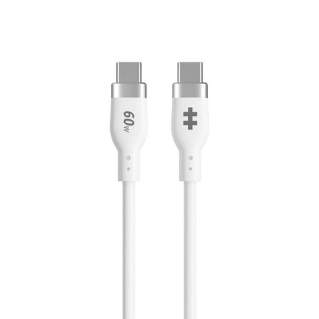 Hyper HyperJuice Silikone USB-C til USB-C Kabel - 1.5m / 60W - Hvid
