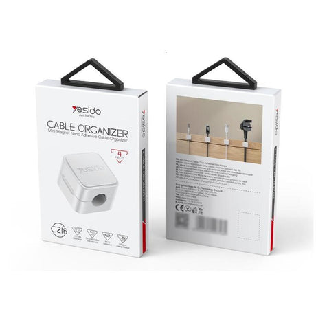 Yesido C216 Kabel Organizer - 4 stk. - Hvid