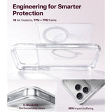 iPhone 18 Pro / 17 Pro TORRAS Ostand Q3 Spin Bagside Cover - MagSafe Kompatibel - Gennemsigtig