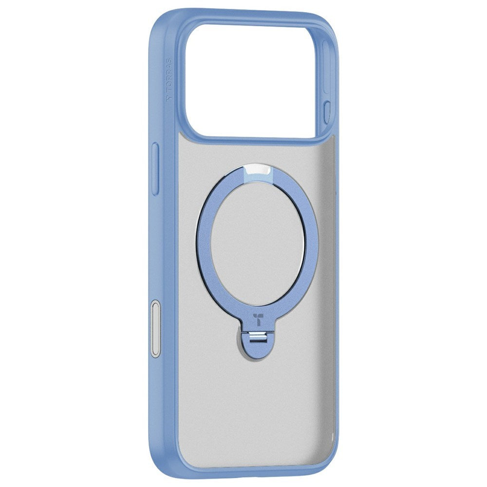 iPhone 18 Pro / 17 Pro TORRAS Ostand Q3 Spin Bagside Cover - MagSafe Kompatibel - Blå