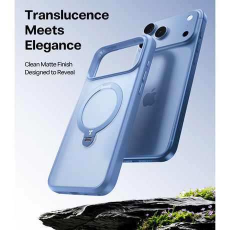 iPhone 18 Pro Max / 17 Pro Max TORRAS Ostand Q3 Spin Bagside Cover - MagSafe Kompatibel - Blå