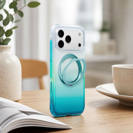 iPhone 18 Pro Max / 17 Pro Max TORRAS O3 Air Gradient Bagside Cover - MagSafe Kompatibel - Grøn / Blå