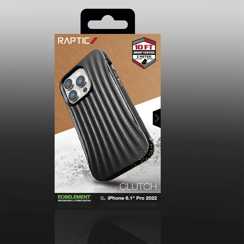 iPhone 14 Pro Raptic Clutch Series Bagside Håndværker Cover - Sort