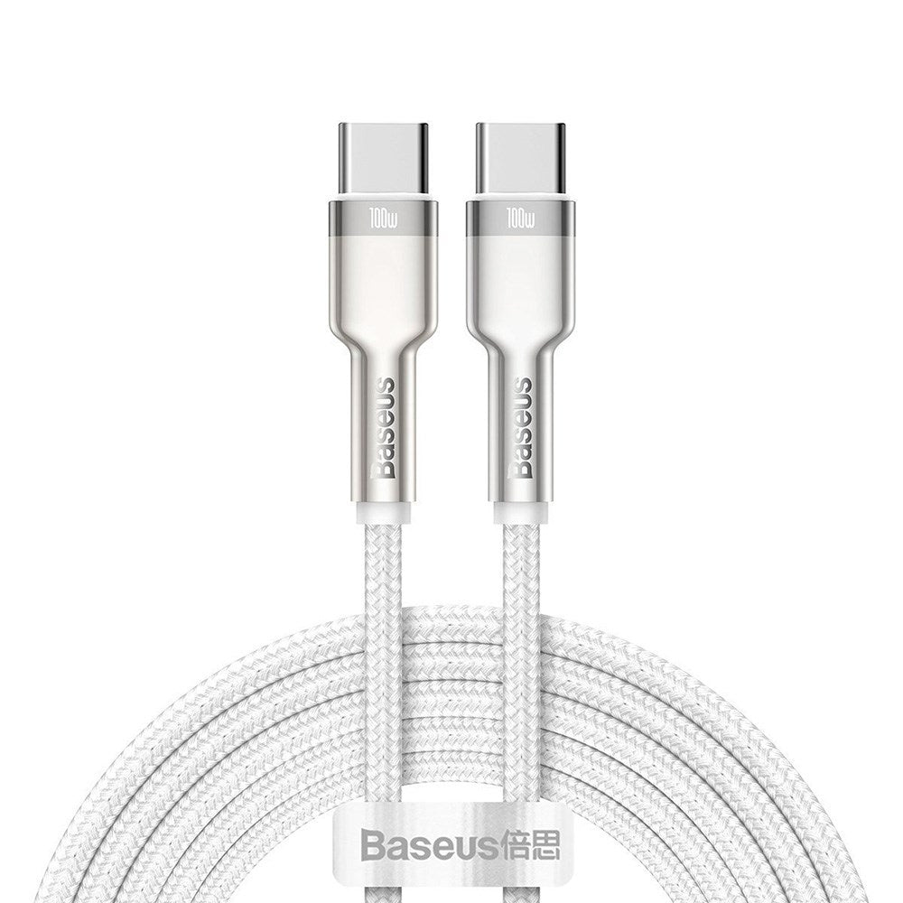 Baseus Cafule 100W USB-C til USB-C Kabel - Power Delivery - 2 Meter - Hvid