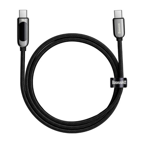 Baseus Display 100W USB-C til USB-C Kabel - 1 Meter - Sort