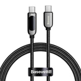 Baseus Display 100W USB-C til USB-C Kabel - 1 Meter - Sort